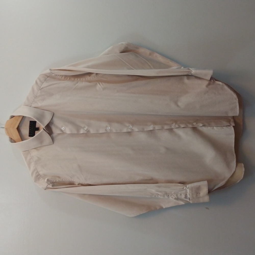 Robert Talbott Estate Trim Ecru Cotton Shirt 17 - 34
